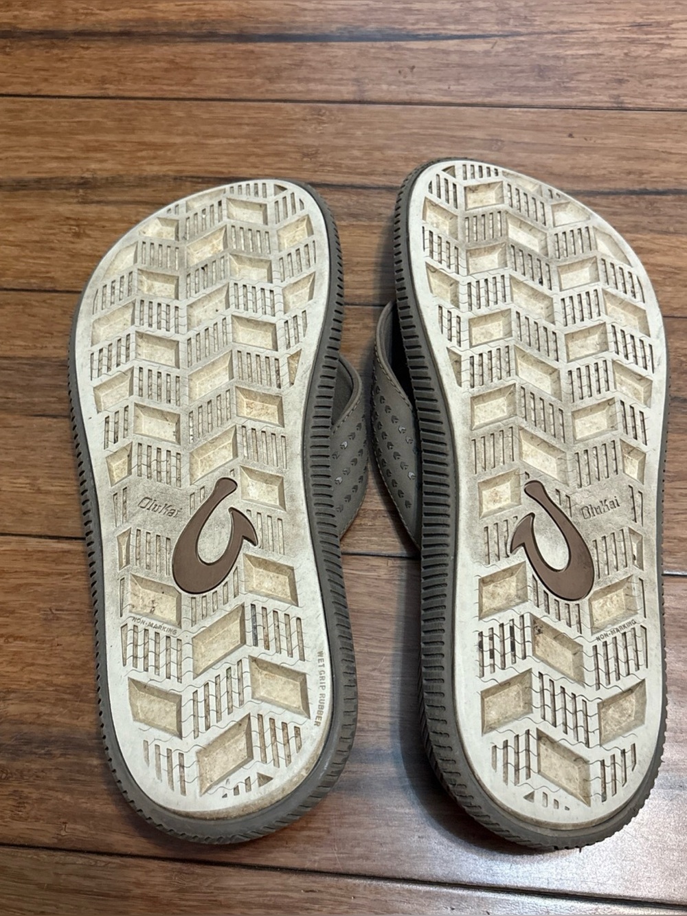 Olukai Ulele Men’s Water Ready Beach Flip Flops Sandals Mustang Mineral Size 12 - Picture 9 of 9